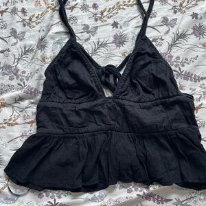 Zara Black Off-Shoulder Top